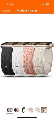 Watch Band For Apple Watches Silicone 38 40 41 Set Of 4 Animal Print - Image 1 of 4