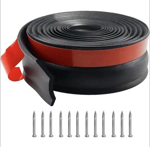Garage Door Seal Top and Sides, 20 FT Adhesive Garage Door Trim Seal Side, Rubbe - Picture 1 of 8