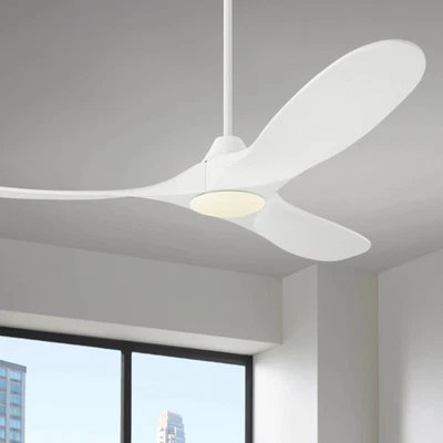 52" Visual Comfort Maverick Matte White LED Ceiling Fan With Remote - Image 1 of 3