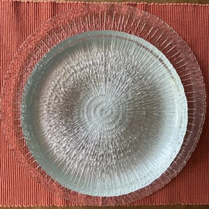 Lot of 14 Arcoroc Spirale Dessert Plates 7.5” & 1 Platter 11.75" Glass France - Picture 1 of 3