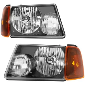 For 2001-2011 Ford Ranger Replacement Headlamps Assembly Black Front Headlights - Picture 1 of 12