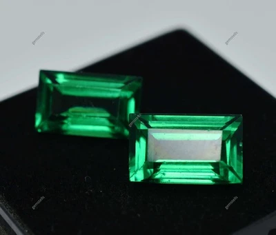 Natural Tsavorite Garnet baguette Cut Green 18.35 Ct Certified Loose Gemstone - Image 1 of 4