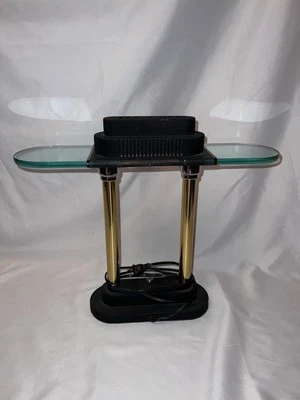 Robert Sonneman Glass Brass Desk or Table Lamp Memphis Postmodern George Kovacs - Image 1 of 4