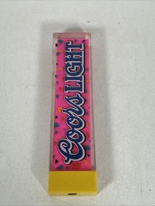 Vintage Coors helles Bier Zapfhahn Griff neon pink und gelb Konfetti - Bild 1 von 5