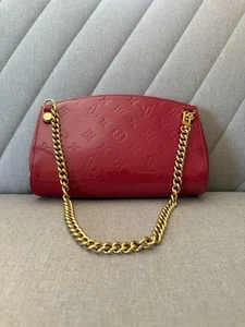 Louis Vuitton lv Vernis Santa Monica Clutch Magenta Shoulder Bag Top Handle Bag - Picture 1 of 20