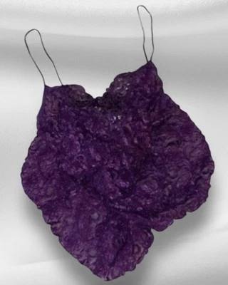 ADONNA фиолетовый блестящий блестками чистый кружева нейлона ночная рубашка M - Изображение 1 из 4