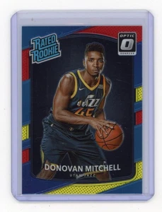 2017-18 Optic Basketball #118 DONOVAN MITCHELL Red Yellow Rated Rookie RC - Picture 1 of 2