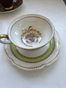 Vintage Rosenthale Tea Cup and Saucer Set Bavaria Two Handles Gold Trim  - Picture 1 of 9