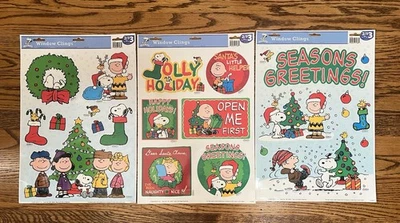 3 pecahuetes Navidad ventana adhesivo Charlie Brown Snoopy Woodstock menta hamburguesa Foto 1 de 4