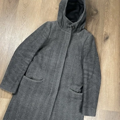 Abrigo BABATON Mujer XS Gris Espiga Lana Cachemira Abrigo LEER Foto 1 de 4