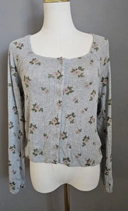 Maglia Henley con bottoni floreale marca Lucky grigio L manica lunga  - Foto 1 di 7