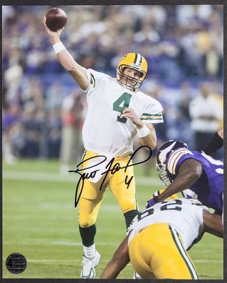 LOTE SUBASTA FOTO PATRIMONIO BRETT FAVOR AUTO PACKERS RECORD 421 PASS TD's 8x10 Foto 1 de 3