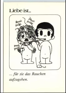 Humor Karikatur LIEBE IST..für Sie das Rauchen aufgeben - Bild 1 von 1