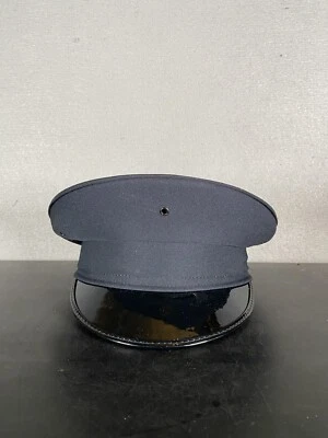 Bayly,Inc Round Duty Uniform Cap Navy Blue w Black Visor USA Made Size Small S - Image 1 of 4