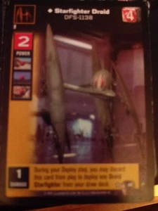 Star Wars Young Jedi JCC Duelo del Destino Droide de Caza Estelar DFS-1138 No Como Nuevo - Imagen 1 de 1