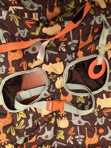 Infantino Compact 2-in-1 Shopping Cart Cover Animal Print Sippy Cup Tether EUC - Picture 1 of 9