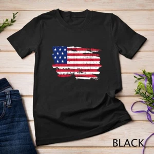 Amerika Patriotische Flagge Happy 4th Of July USA Unabhängigkeit T-Shirt Unisex T-Shirt - Bild 1 von 15