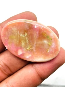48.Ct Natural Pink Opal Superb Top Quality Oval Shape Loose Cabochon 41x26x5MM - Picture 1 of 2