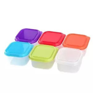 6 Mini Plastic Storage Containers Clear Small Box with Lids Food Storage Pot - Picture 1 of 4