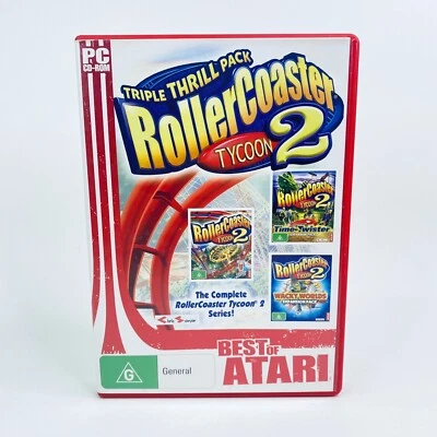 RollerCoaster Tycoon 2 Triple Thrill Pack PC Game Atari 2003 Simulator Wacky - Image 1 of 4