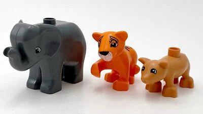 LEGO DUPLO Animales Elefante Tigre Cerdo Figuras de Juguete Foto 1 de 4