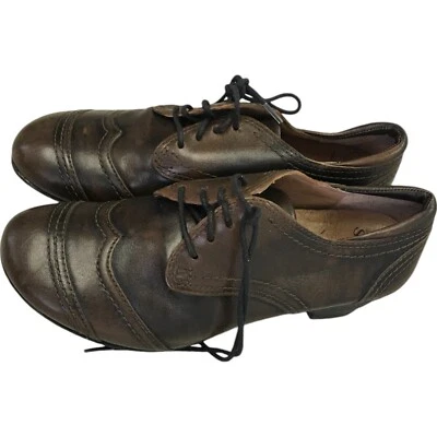 Taos Jive 2 каблука Оксфорд платье туфли женщин размер 6 коричневый кожаный верхний - Изображение 1 из 4