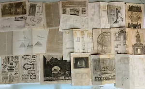 Set of Architectural Sheets Dated Back to 1700s - Picture 1 of 5