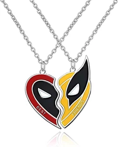 2 pcs Freundschaftskette, Pärchen Kette, Personalisierte Herz Pärchen Halskette, - Bild 1 von 7
