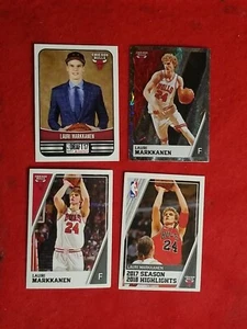 2017-18 Adesivi Panini Draft NBA Lauri Markkanen #439 Rookie RC & 2018 OLOFOIL - Foto 1 di 10