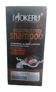 MOKERU 500ML Permanent Hair Dye Color Shampoo Coconut Dark Brown 02 Expires 2026 - Picture 1 of 6