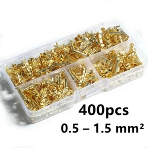 400x Car Brass Crimp Electrical Connectors 0.5-1.5mm² Wiring Line Tool Terminals - Picture 1 of 8