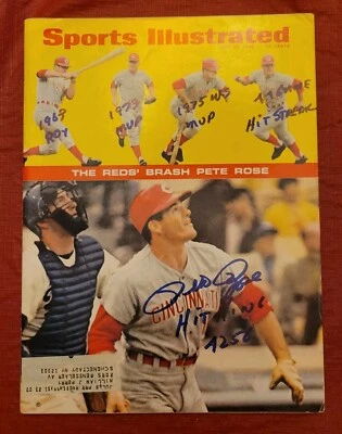 Pete Rose hand signed 1st Sports Illustrated dated 5/27/68 with six inscriptions - Image 1 of 4