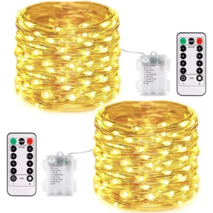 LED Copper String Fairy Lights Timer Indoor Outdoor Patio Garden Christmas Decor - Picture 1 of 21