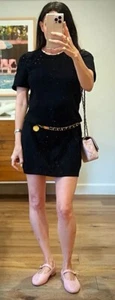 2013 Chanel Pre-Fall Cashmere Mini Dress Black FR 36/US S - Picture 1 of 11