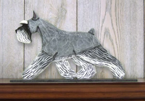 Schnauzer Miniature Sign Plaque Wall Decor Salt/Pepper - Picture 1 of 1