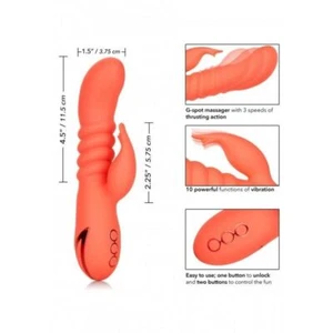 Vibratore vaginale doppio realistico rabbit con stimolatore clitoride su e giù - Imagen 1 de 8