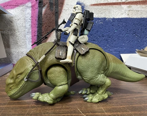 Star Wars The Black Series Dewback & Stormtrooper- Hasbro 2017 Loose Complete Cover