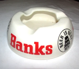 Vintage Banks " Beer Is Best " Vintage Ashtray Wade Regicor England - 4 3/4" W - Picture 1 of 4