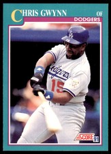 1991 SCORE CHRIS GWYNN LOS ANGELES DODGERS #178