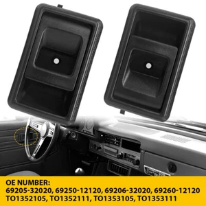 2X Interior Door Handle Black Front or Rear LH+RH For Toyota Corolla 1988-1992 T - Picture 1 of 10