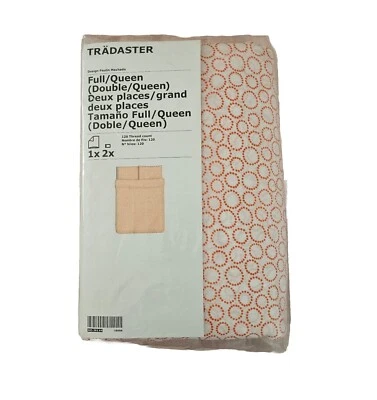 Funda nórdica y 2 fundas de almohada IKEA TRADASTER naranja con círculos punteados nueva en paquete Foto 1 de 2