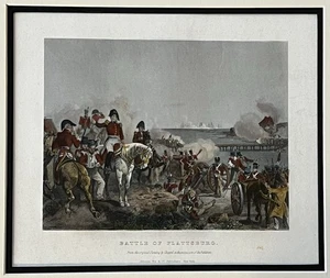 Orig. Impresión de 1858, Batalla de Plattsburgh, Nueva York, Guerra de 1812, Lago Champlain, Victoria de Estados Unidos - Imagen 1 de 6