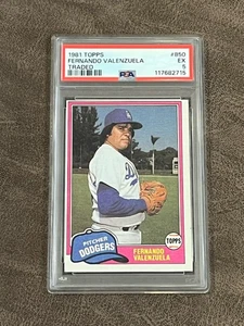 1981 Topps Traded Fernando Valenzuela #850 PSA 5 EX LA Dodgers Rookie RC!! - Picture 1 of 2