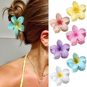 6Pcs Hawaiian Flower Hair Clips, Nonslip Strong Hold For Women,Large Hair Cla... - Picture 1 of 7