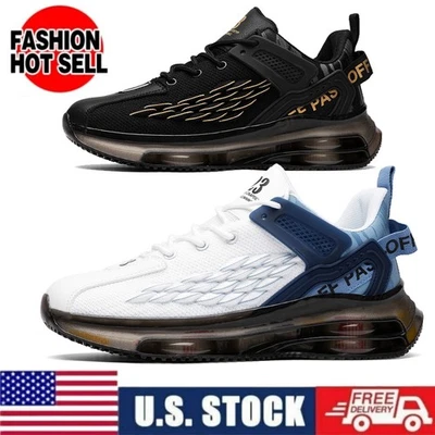 New Fashion Mens Breathable Non-slip Sport Shoes Outdoor Athletic Running Tennis - Image 1 of 4