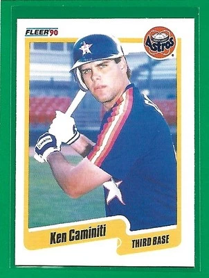 1990 Fleer Baseball Ken Caminiti #225 Houston Astros - Image 1 of 2