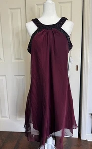 Scarlett Nite Damen lila mit Glitzer Abendkleid Damengröße 12 - Bild 1 von 16