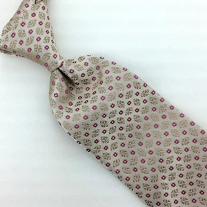 Charvet France Tie Vivid Bisque/Violet Skinny Jacquard Luxe Necktie Silk NWT - Picture 1 of 7