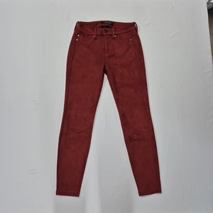 Liverpool Jeans Company Maroon Burgandy pantaloni donna taglia 2 gamba skinny - Foto 1 di 11
