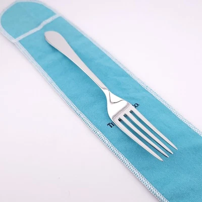 POLISHED Tiffany & Co. Sterling Silver Faneuil 7.25" Inch Large Fork w/ Pouch - Image 1 of 4